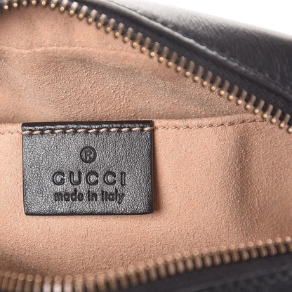 Gucci Calfskin Matelasse Mini GG Marmont Chain Shoulder Bag Black 7 of 10