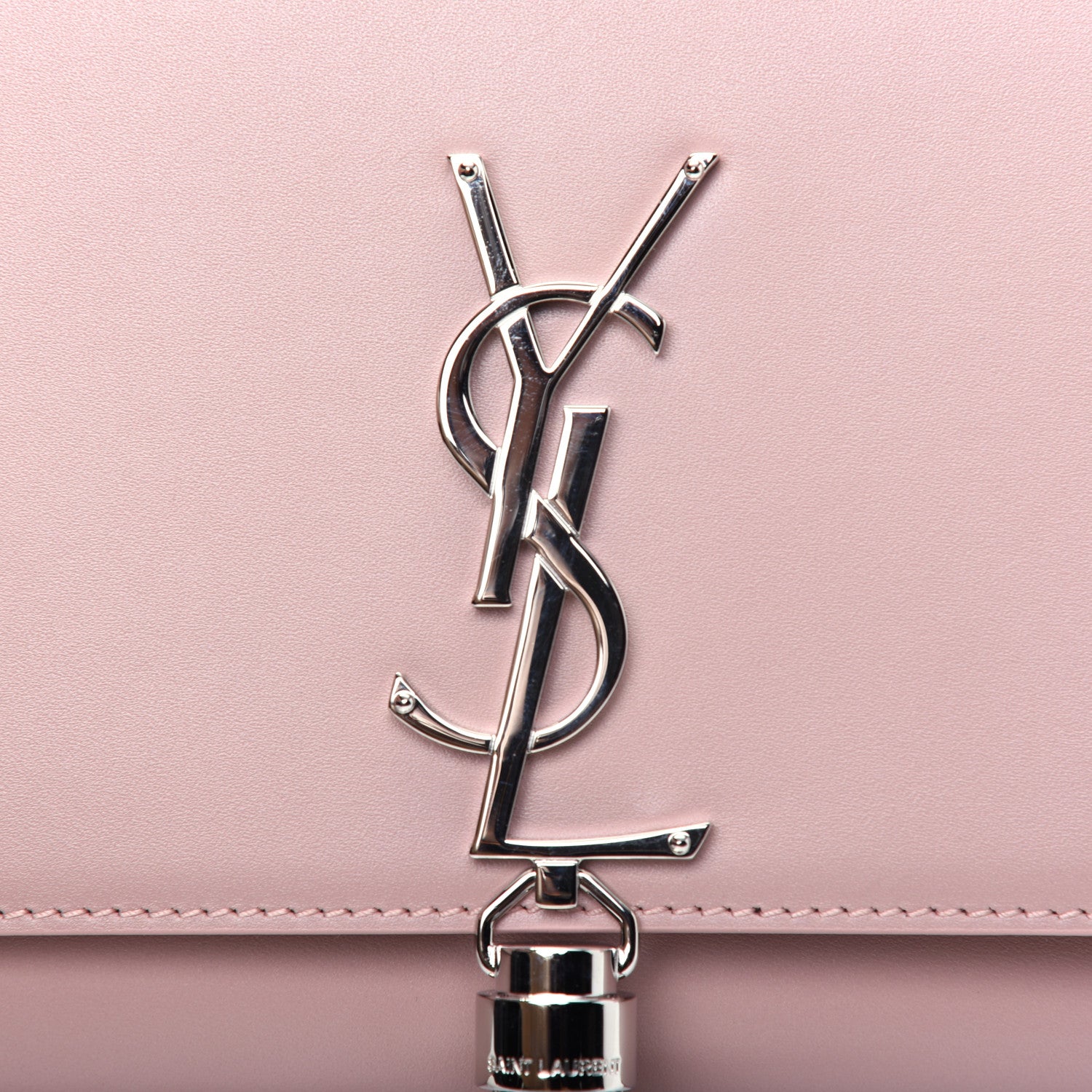 Saint Laurent SAINT LAURENT Smooth Calfskin Medium Classic Monogram Kate Tassel Satchel Pale Pink 13 of 13