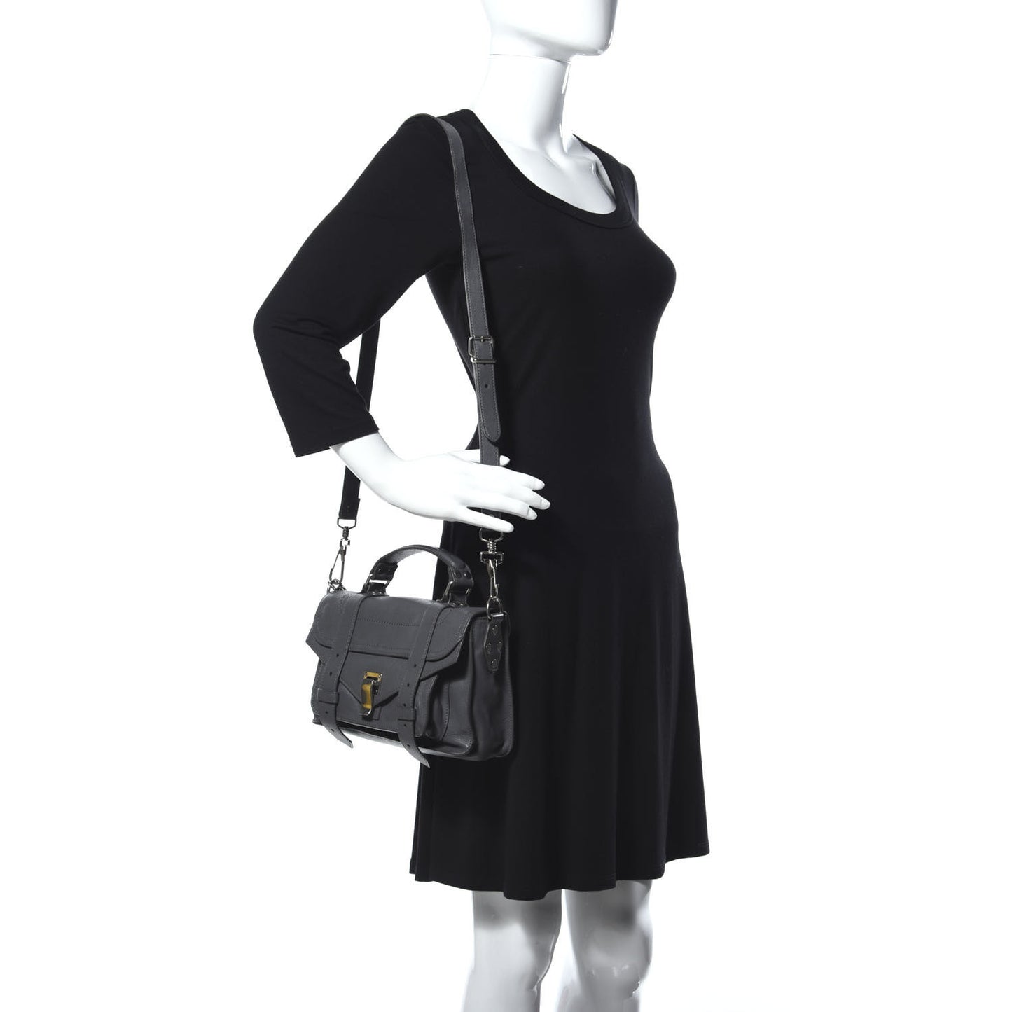Lambskin Tiny PS1 Satchel Heather Grey