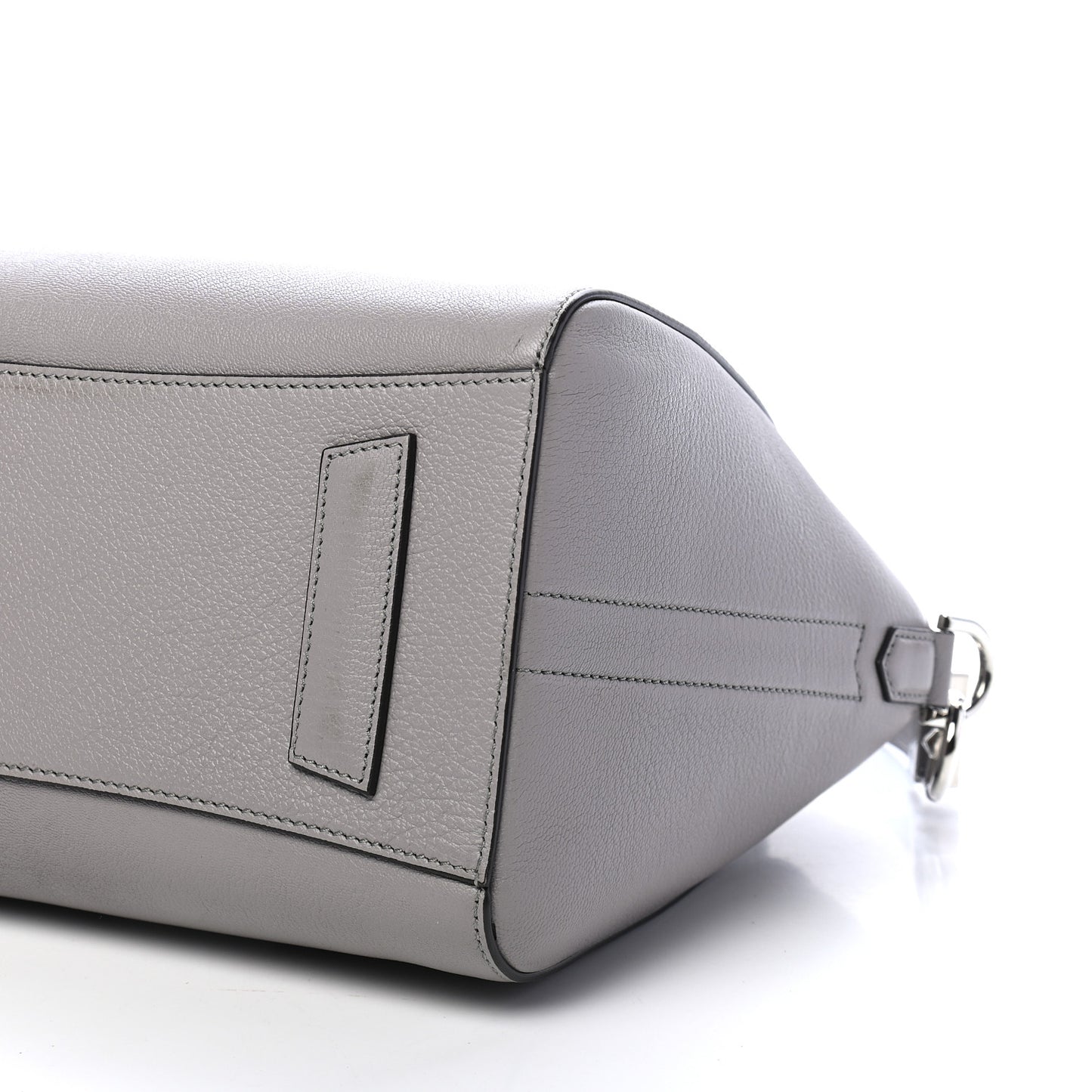 Sugar Goatskin Small Antigona Pearl Grey