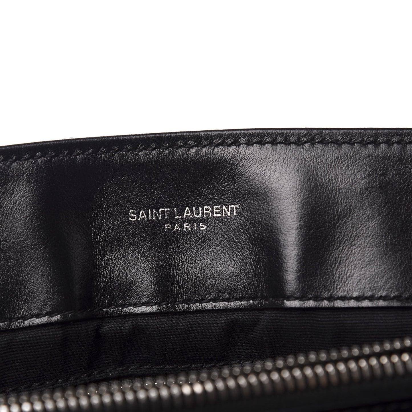 Calfskin Y Quilted Monogram Medium Loulou Chain Satchel Black