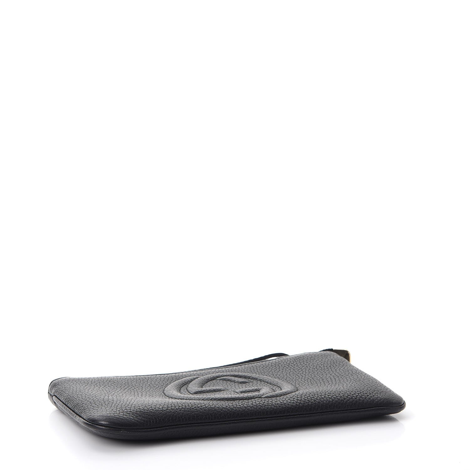 Gucci Pebbled Calfskin Soho Wristlet Black 4 of 8