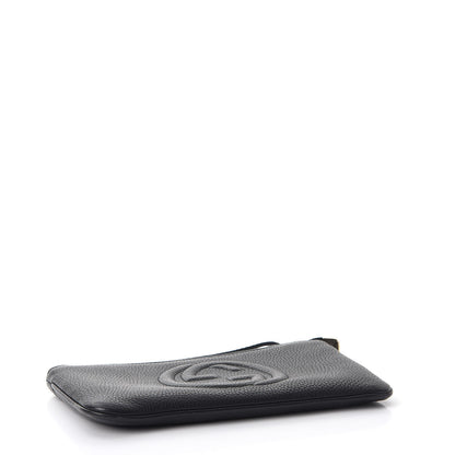 Gucci Pebbled Calfskin Soho Wristlet Black 4 of 8