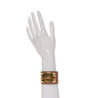 Hermes Barenia Collier De Chien CDC Bracelet S Fauve 2 of 8