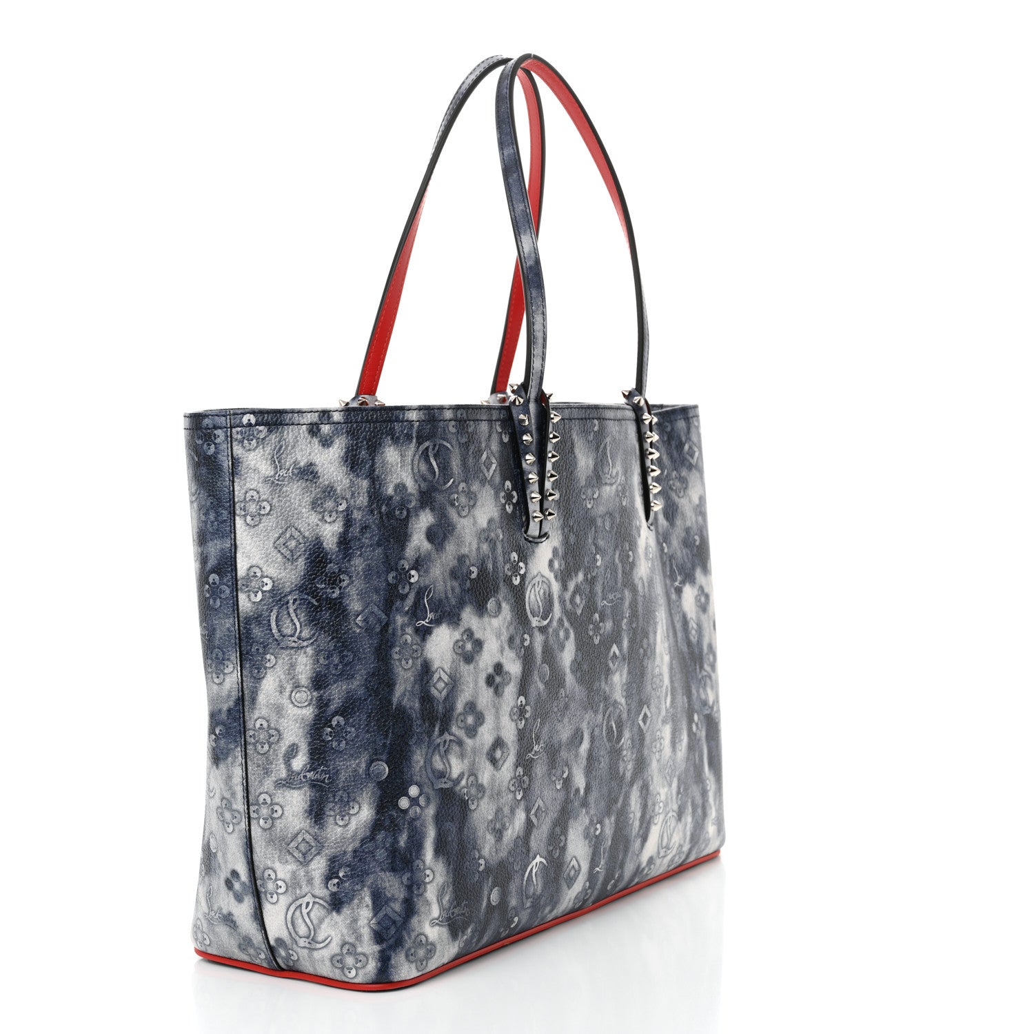 Christian Louboutin Metallic Calfskin Tie Dye Spikes East West Cabata Tote Multicolor 4 of 13