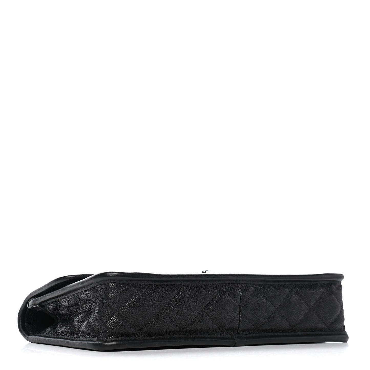 Caviar Quilted Medium French Riviera Flap Black