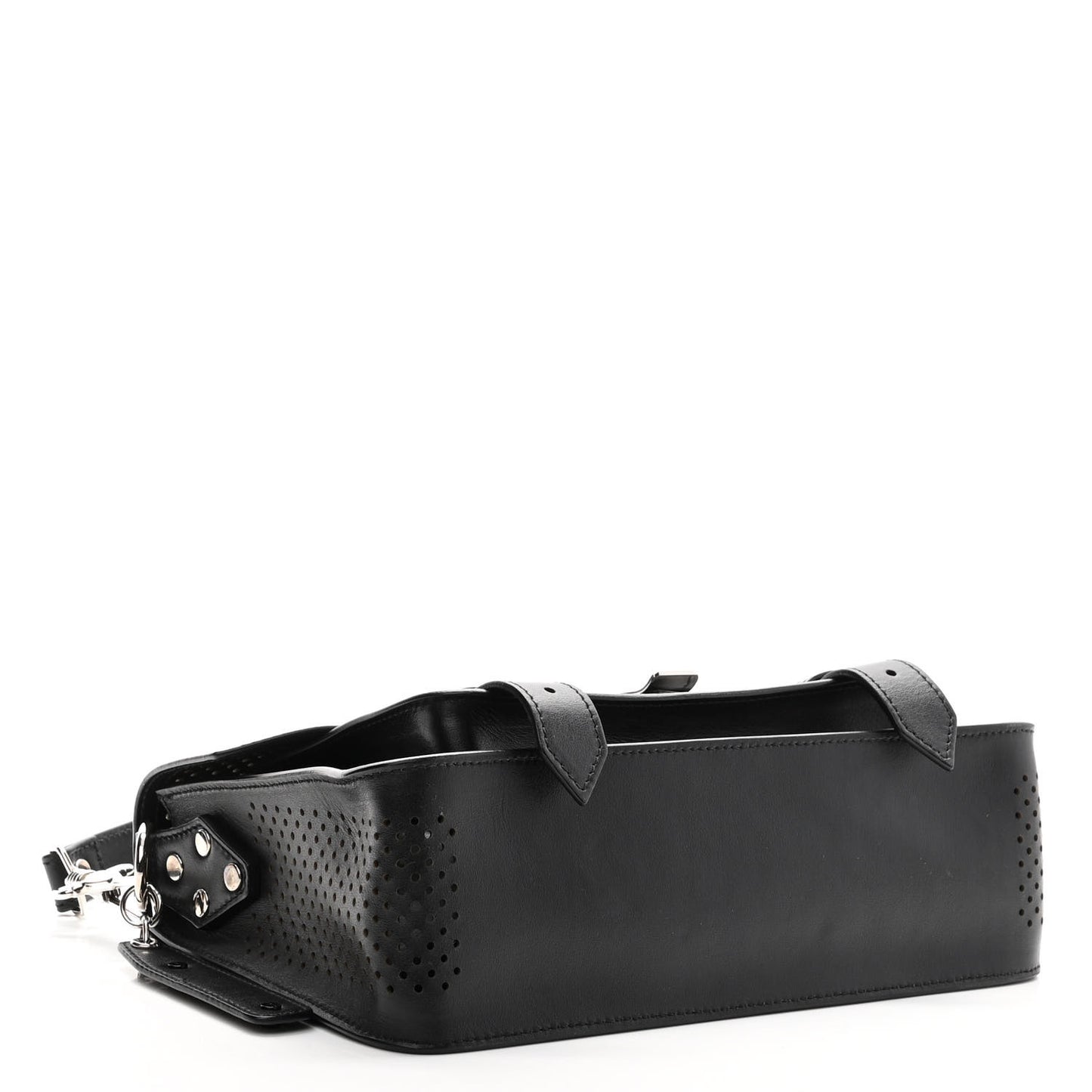 Lambskin Perforated Tiny PS1 Satchel Black