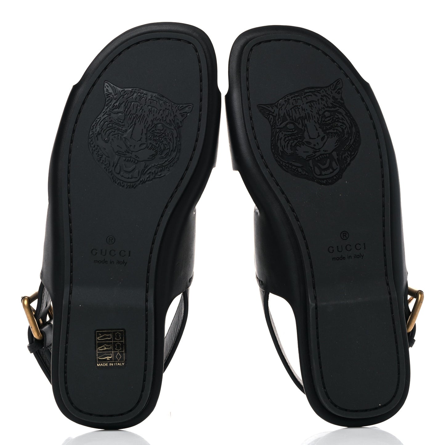 Calfskin Mens GG Marmont Sandals 6 Black