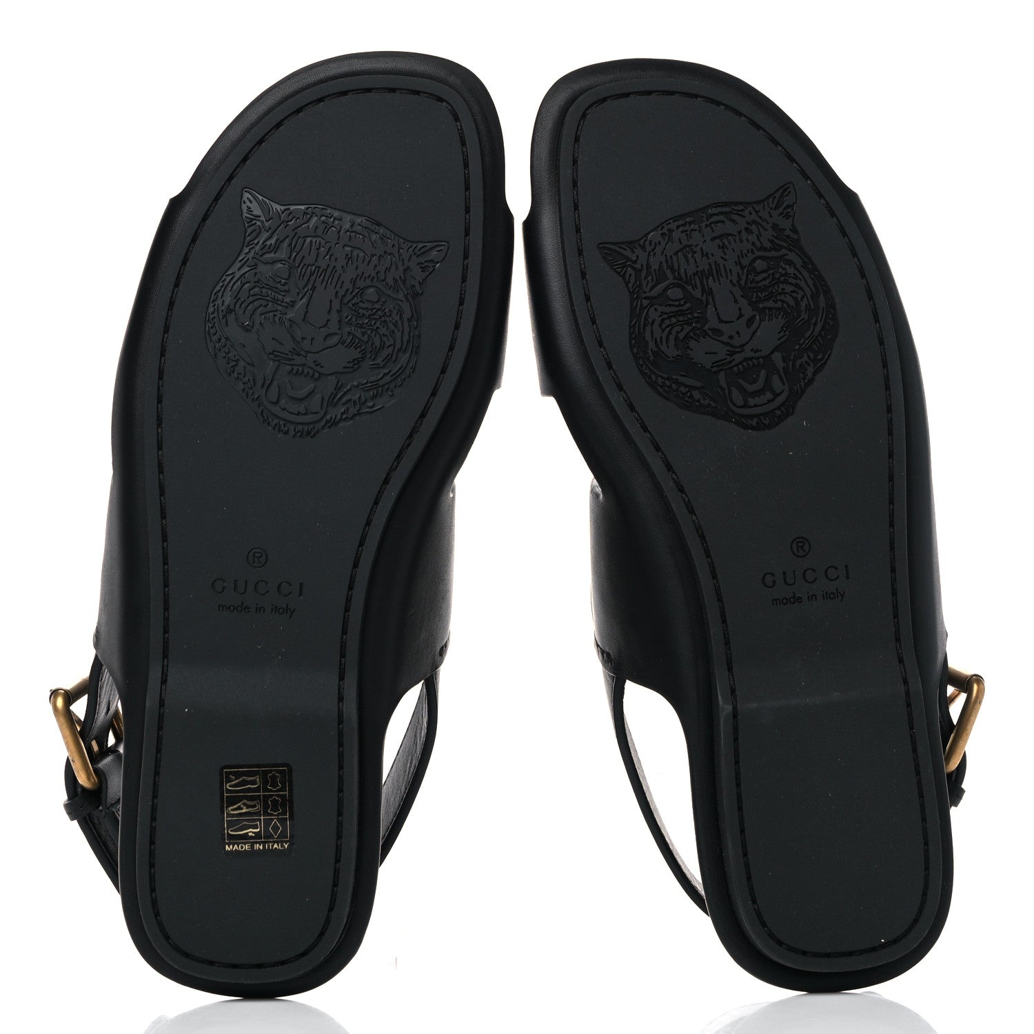 Gucci Calfskin Mens GG Marmont Sandals 6 Black 4 of 7
