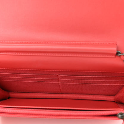 Chanel Patent Goatskin Quilted Gabrielle Wallet On Chain WOC Orange 7 of 13