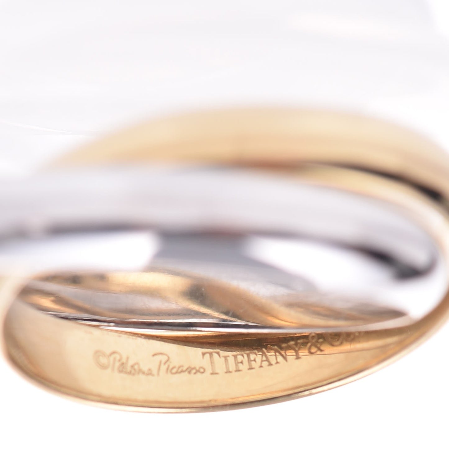 18K Yellow White Gold Paloma's Melody Ring 54 6.75