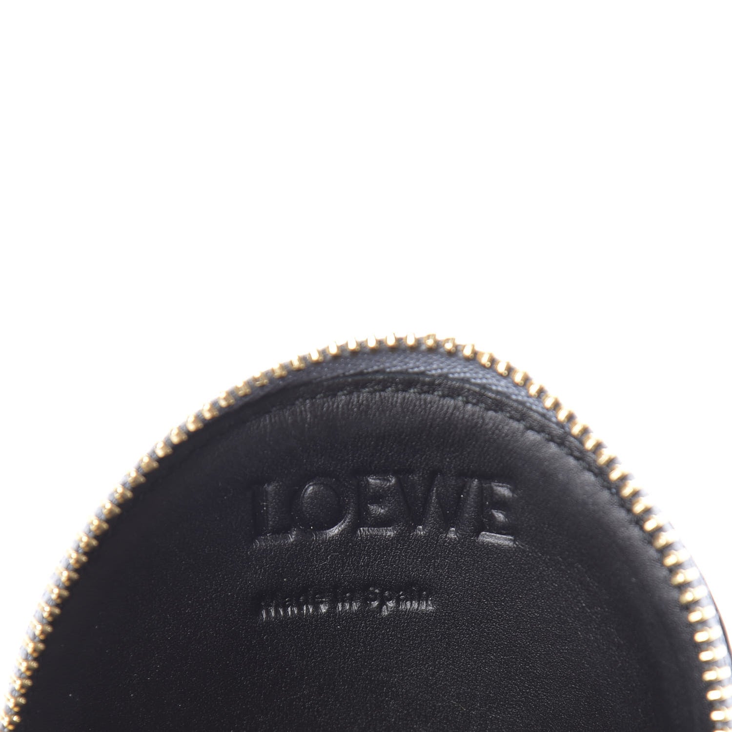 Loewe Calfskin Embossed Anagram Cookie Zip Coin Purse Stone Blue 6 of 7