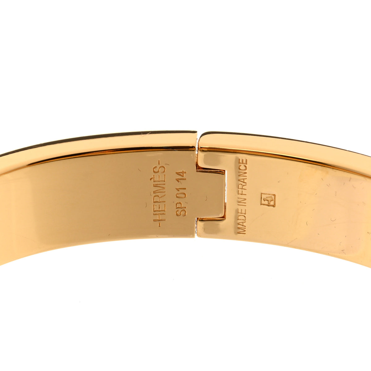 Enamel Narrow Clic Clac H Bracelet GM White