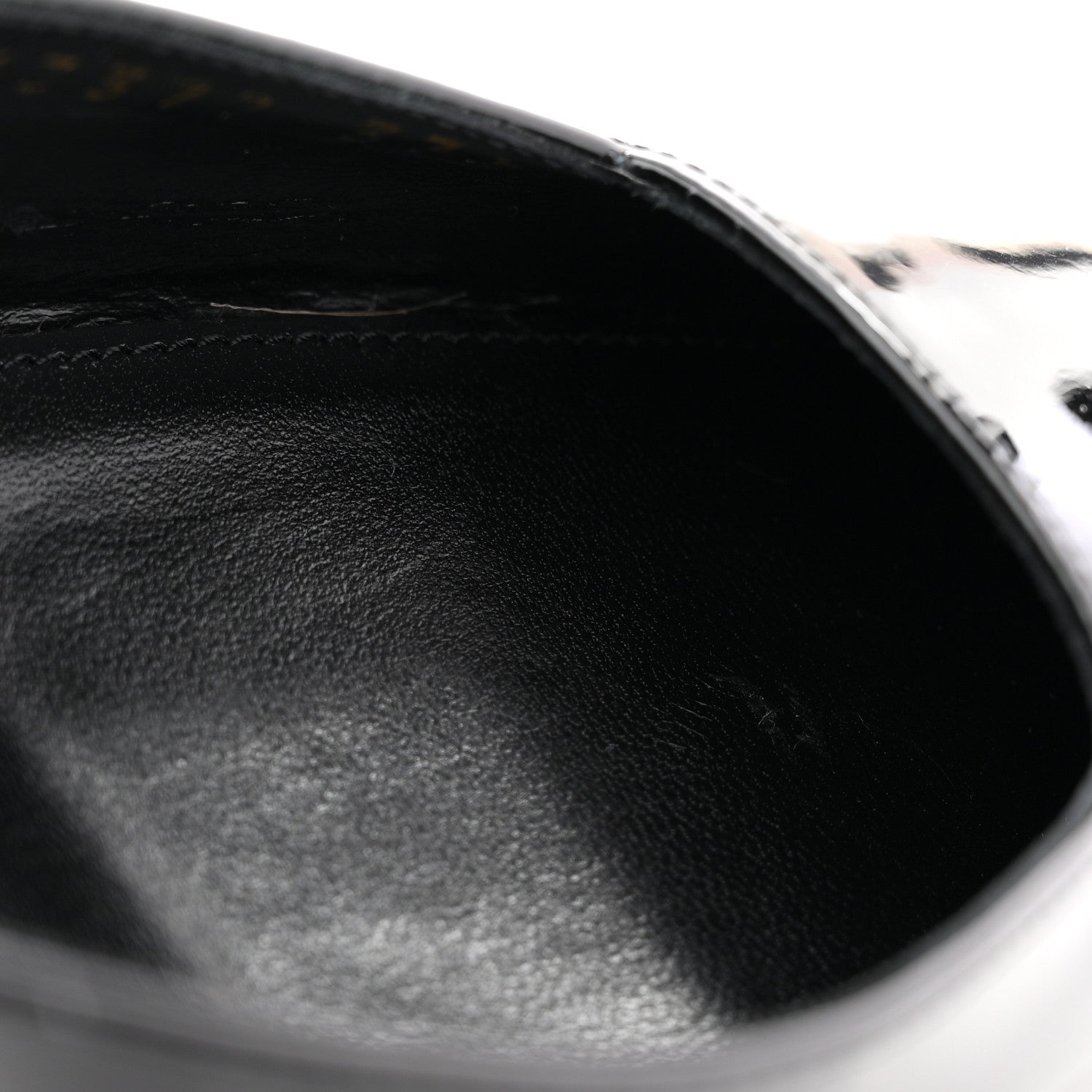 Saint Laurent Patent Calfskin Crystal Anouk Pumps 37.5 Black 11 of 12