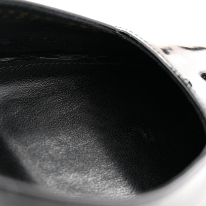 Saint Laurent Patent Calfskin Crystal Anouk Pumps 37.5 Black 11 of 12