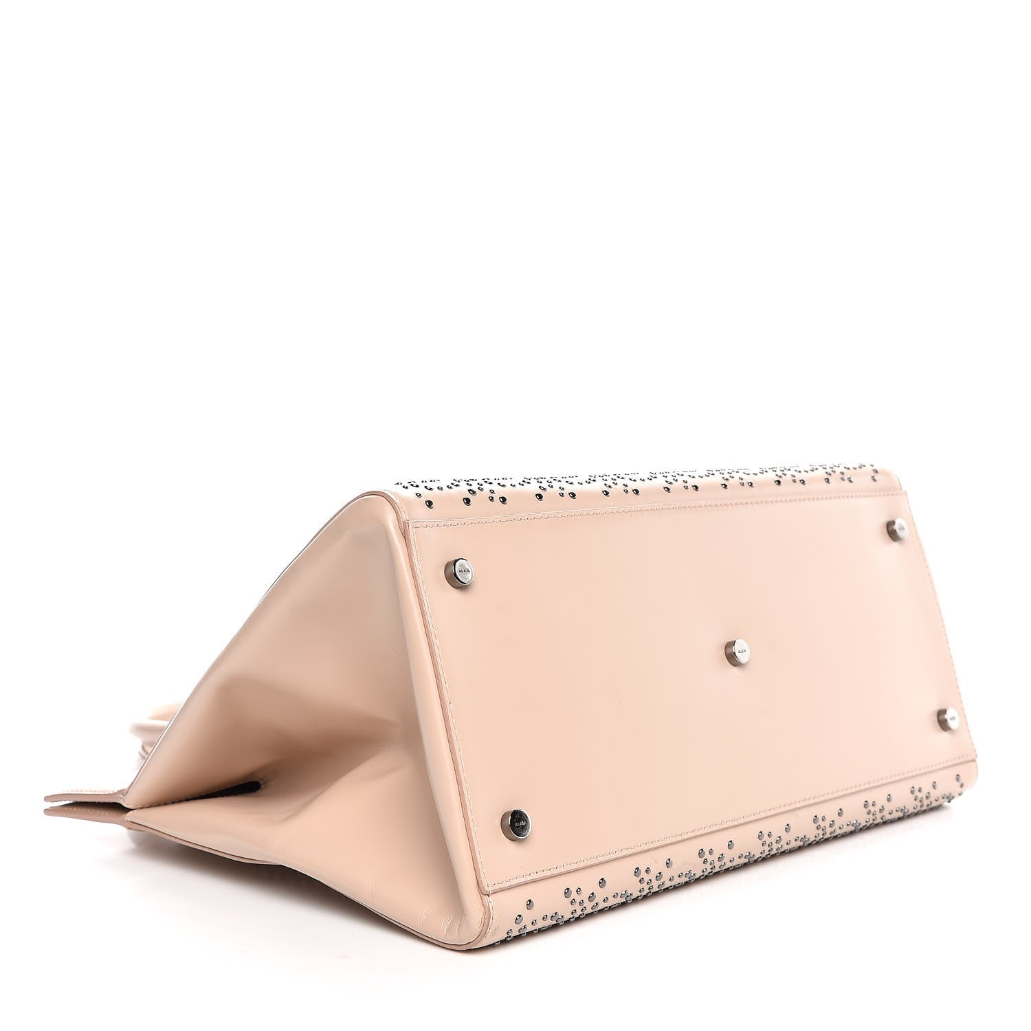 Alaia Calfskin Studded Tote Sahara 5 of 10