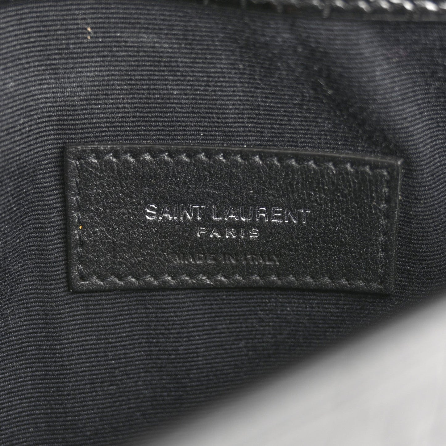 Calfskin Crocodile Embossed Uptown Monogram Pouch Black
