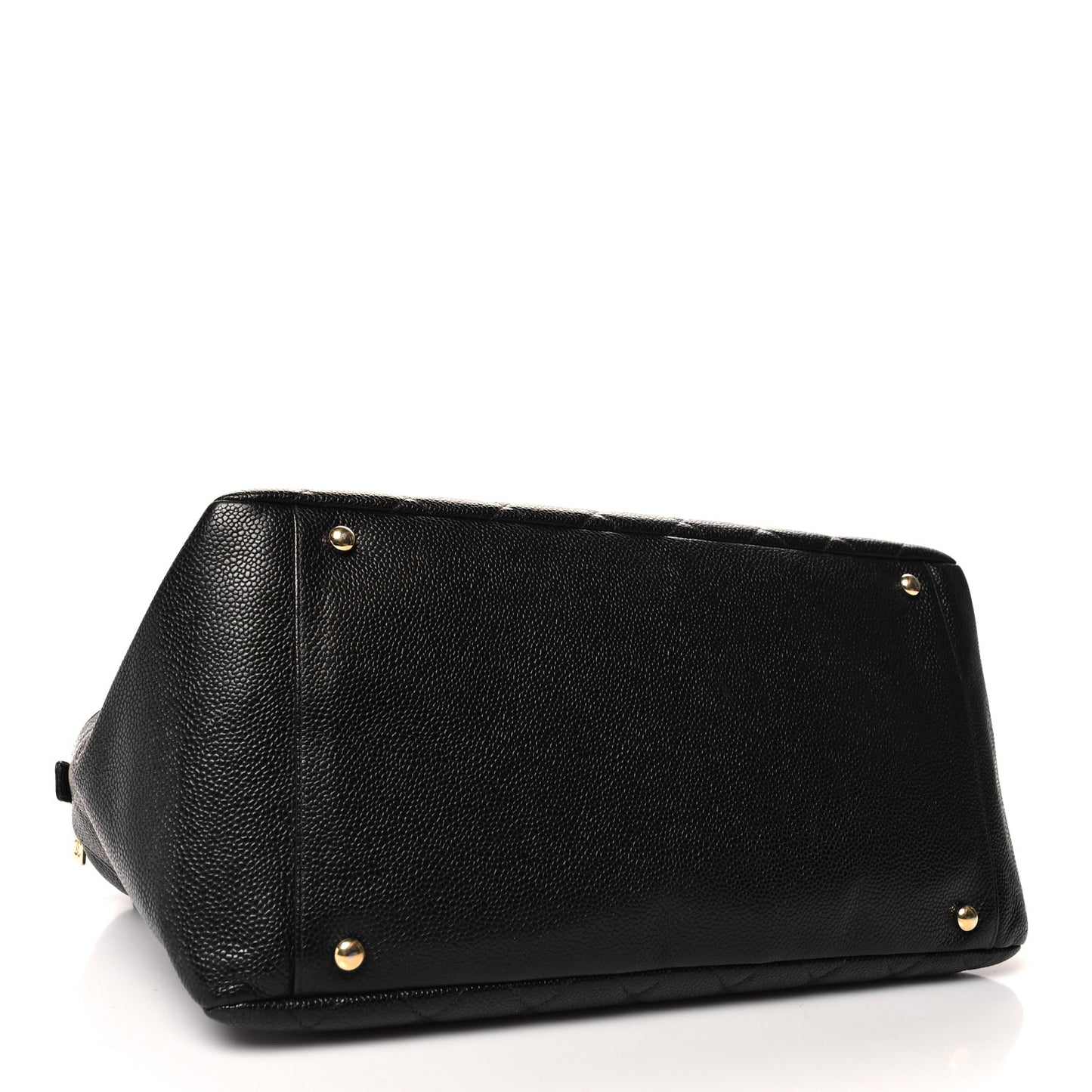 Caviar Quilted Grand Timeless Shopping Tote GTT Black
