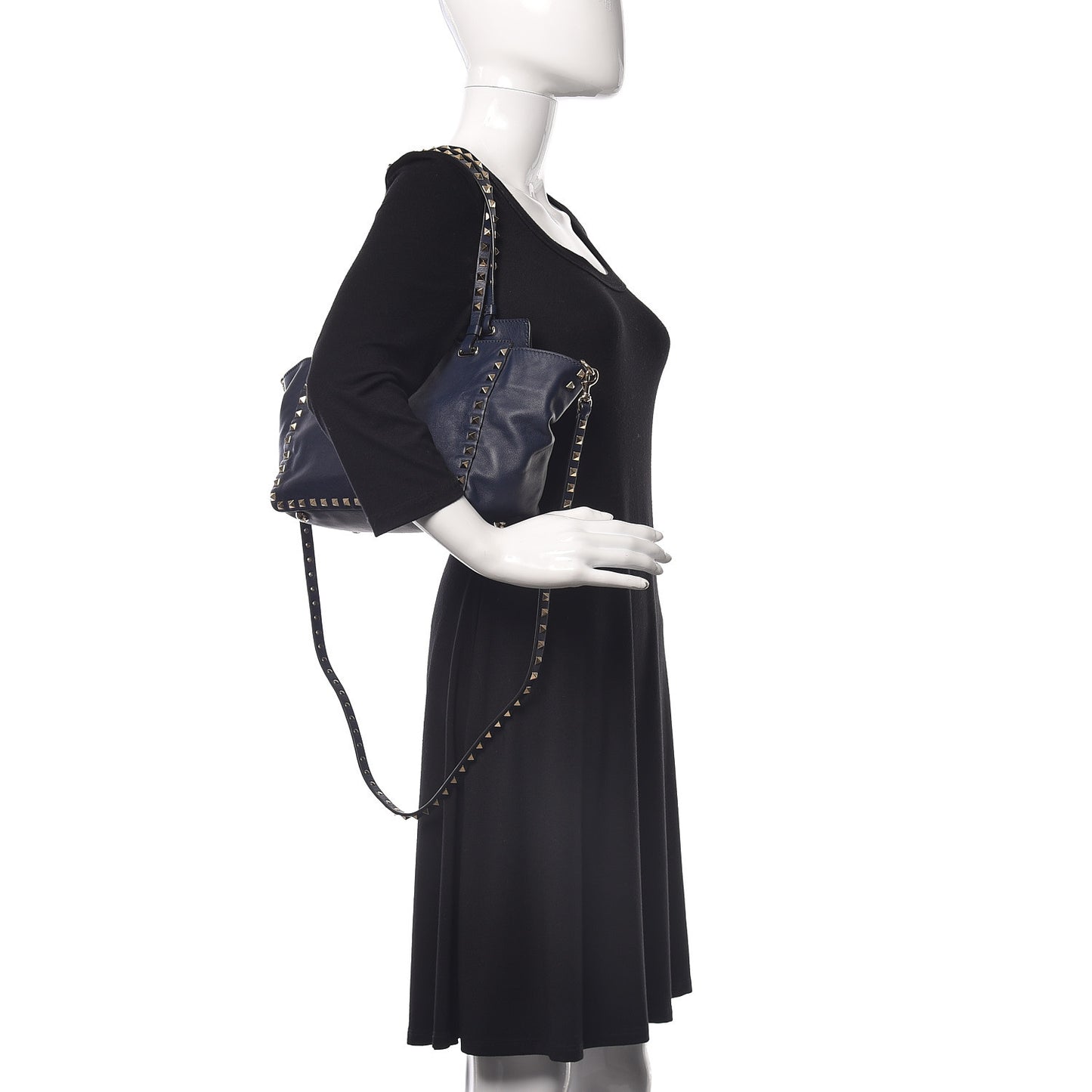 Vitello Small Rockstud Tote Marine