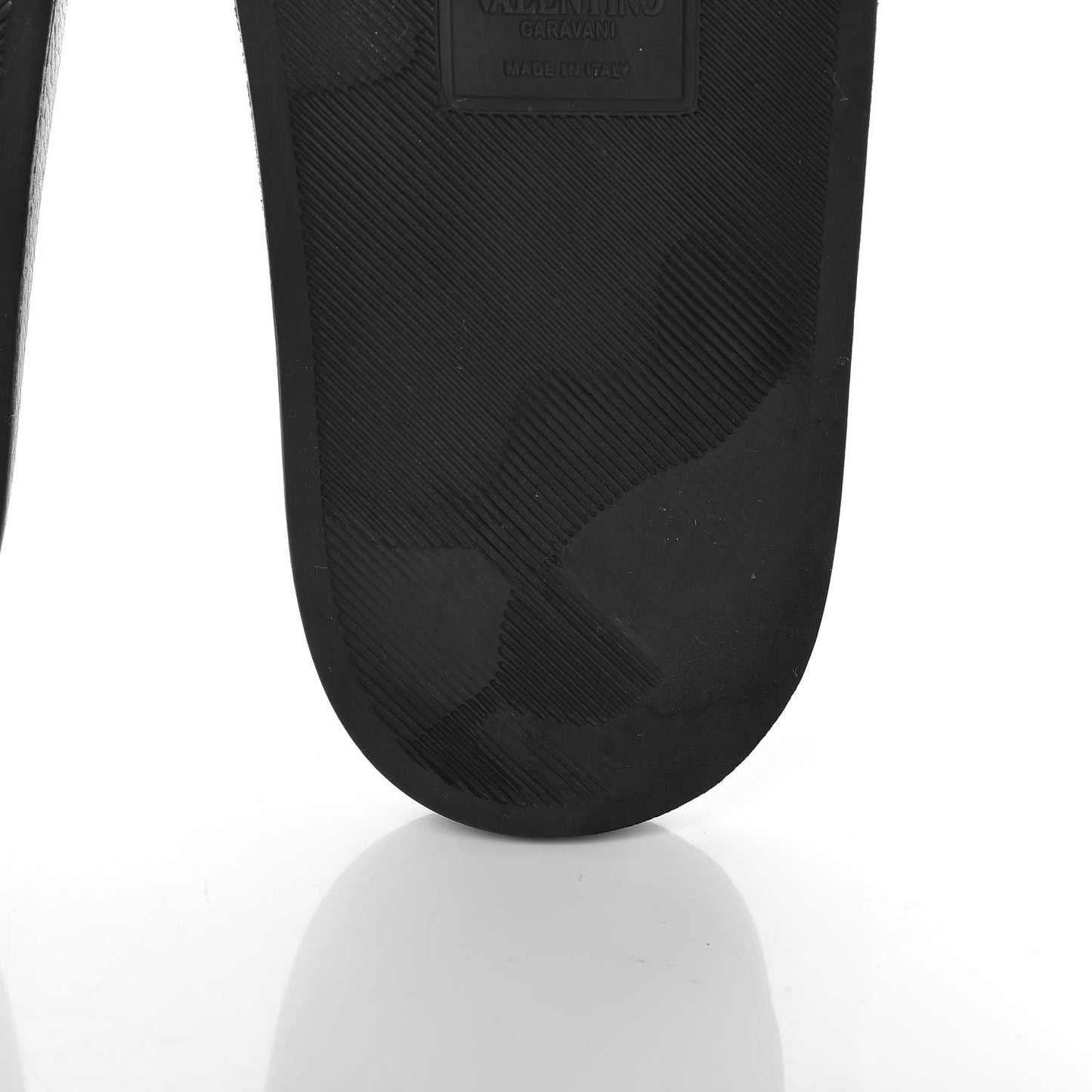 Rubber Rockstud Slide Sandals 41 Black