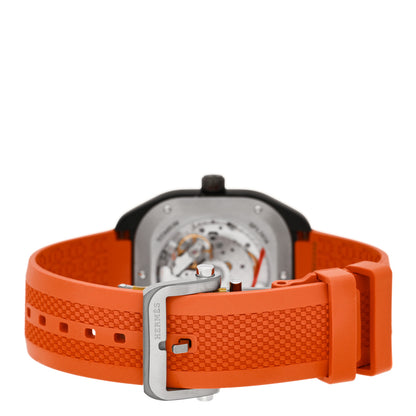 Hermes DLC Coated Titanium Rubber 39mm H08 Automatic Watch Orange 3 of 5