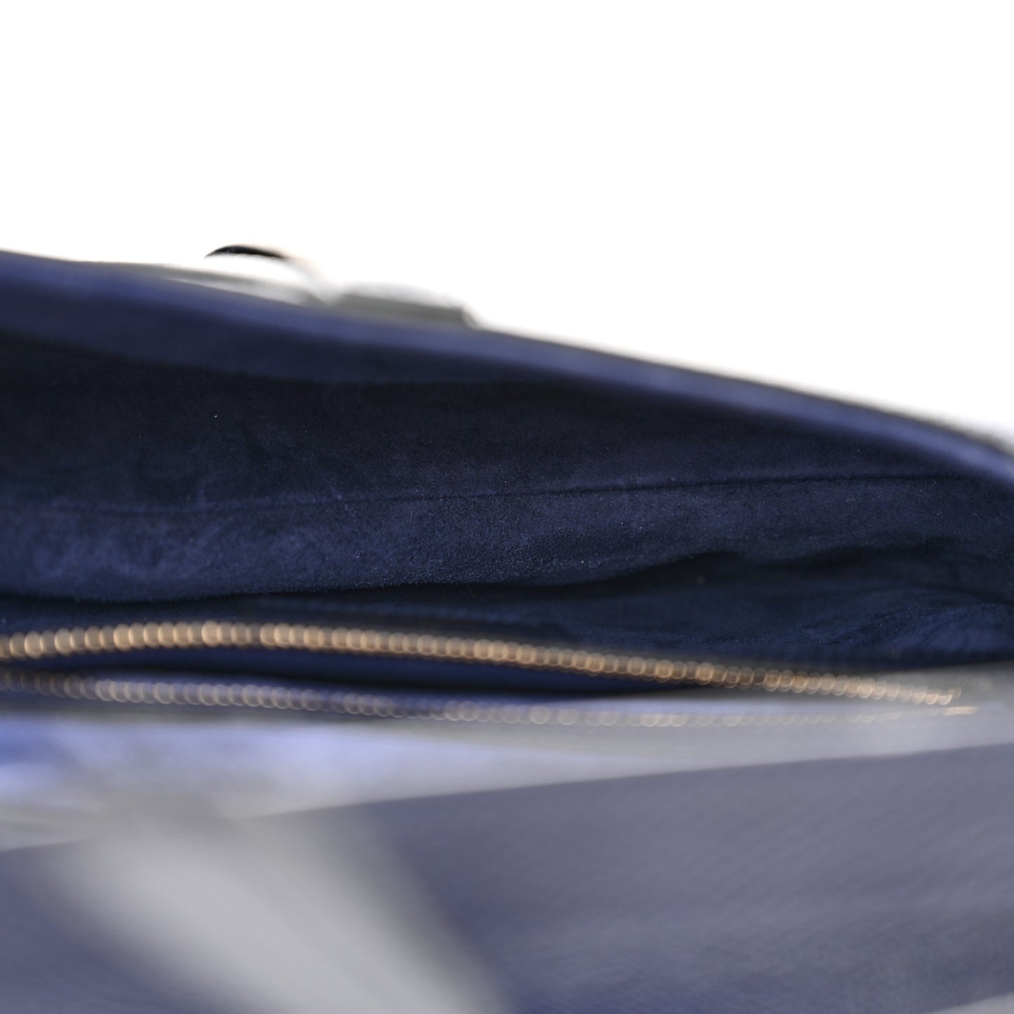 Grained Calfskin Saddle Bag Navy