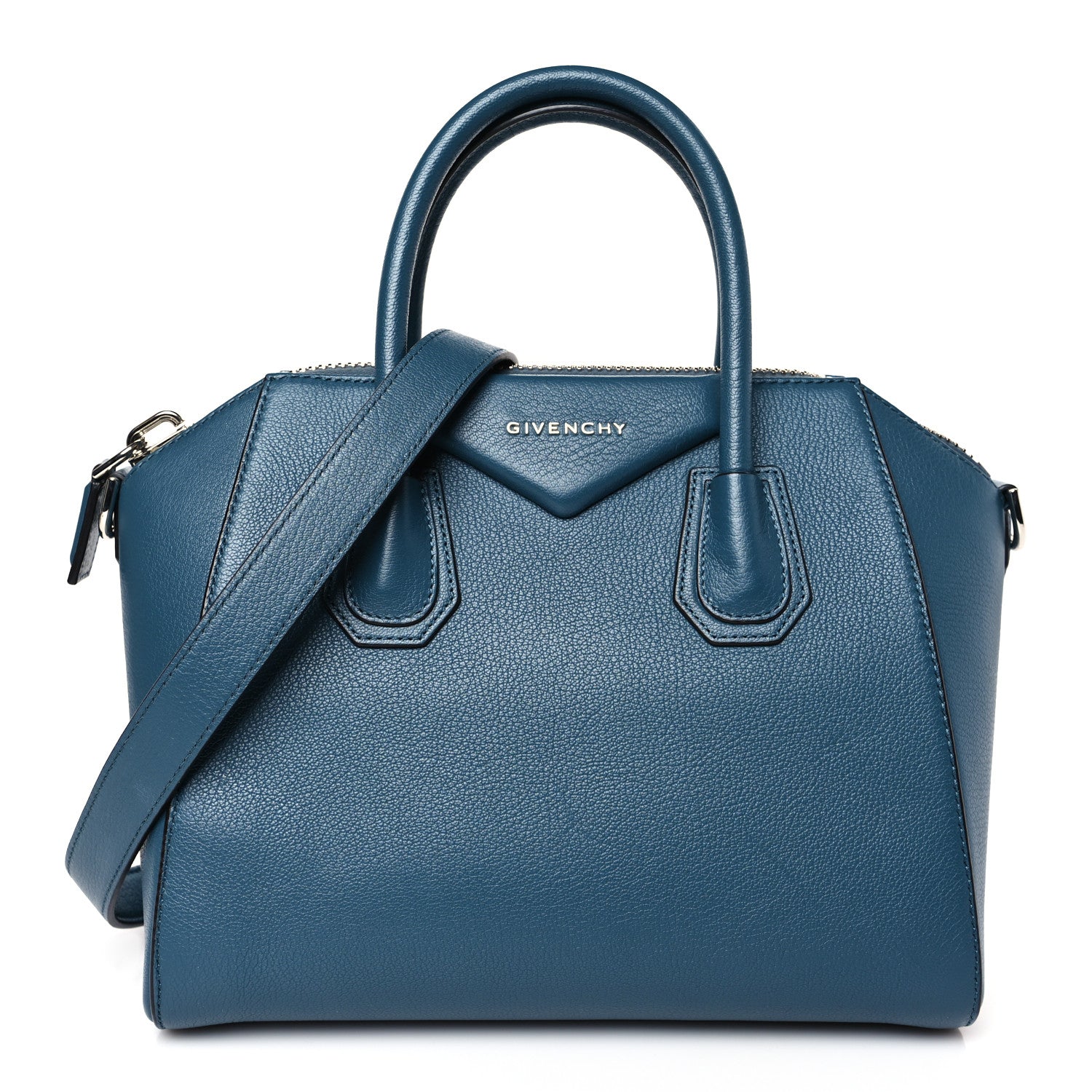 Givenchy Sugar Goatskin Small Antigona Oil Blue 1 of 9