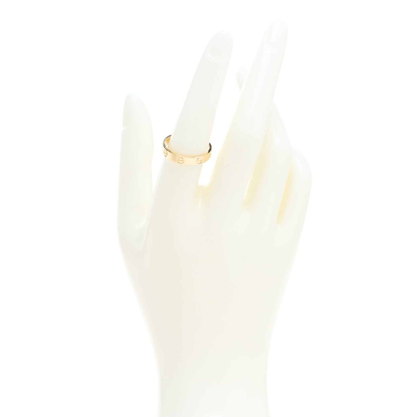 18K Yellow Gold 3.5mm LOVE Wedding Band Ring 55 7.25