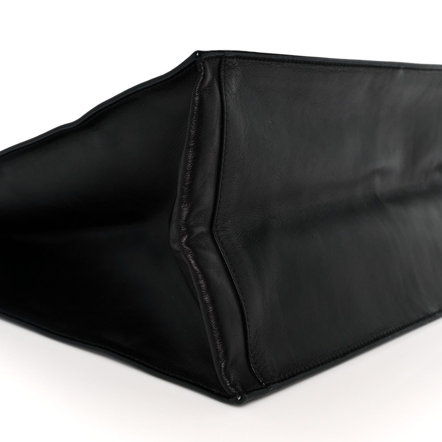 Saint Laurent Calfskin Rive Gauche North South Tote Black 7 of 8