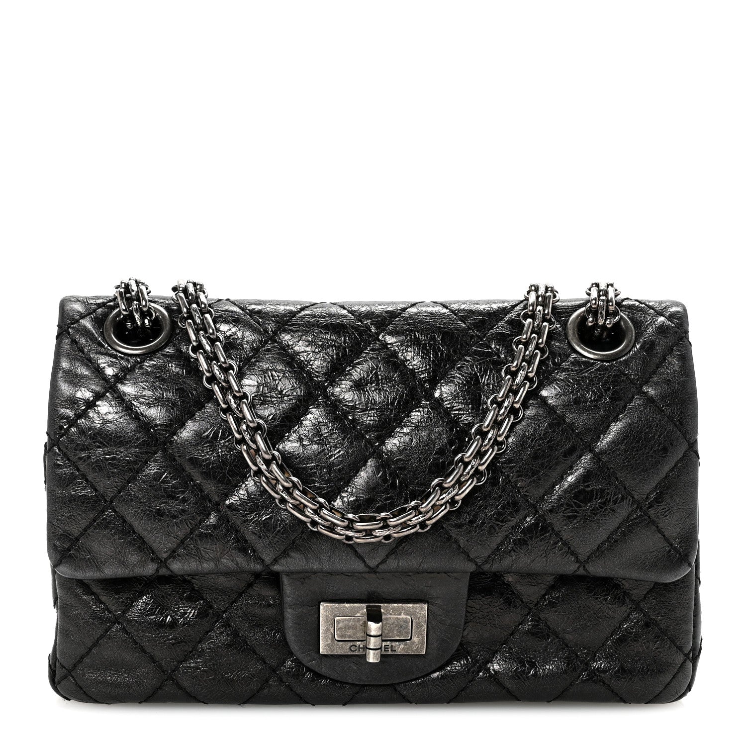 Chanel Aged Calfskin Quilted 2.55 Reissue Mini Flap Black 1 of 10
