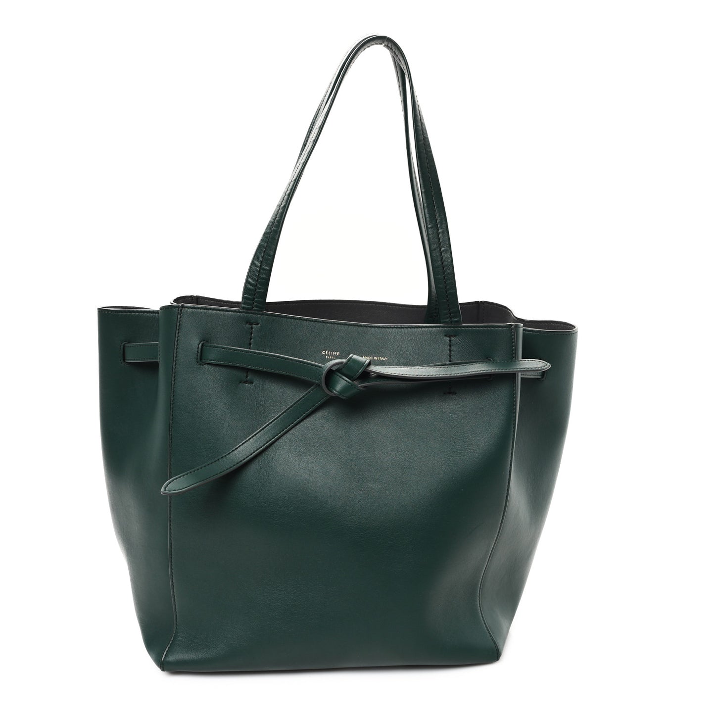 Smooth Calfskin Small Belt Cabas Phantom Dark Green