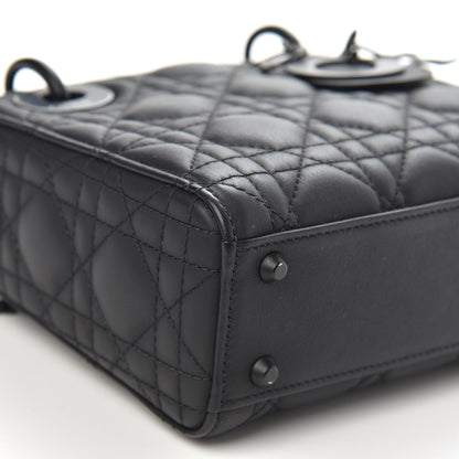 Christian Dior Ultra Matte Calfskin Cannage Mini Lady Dior Black 8 of 10