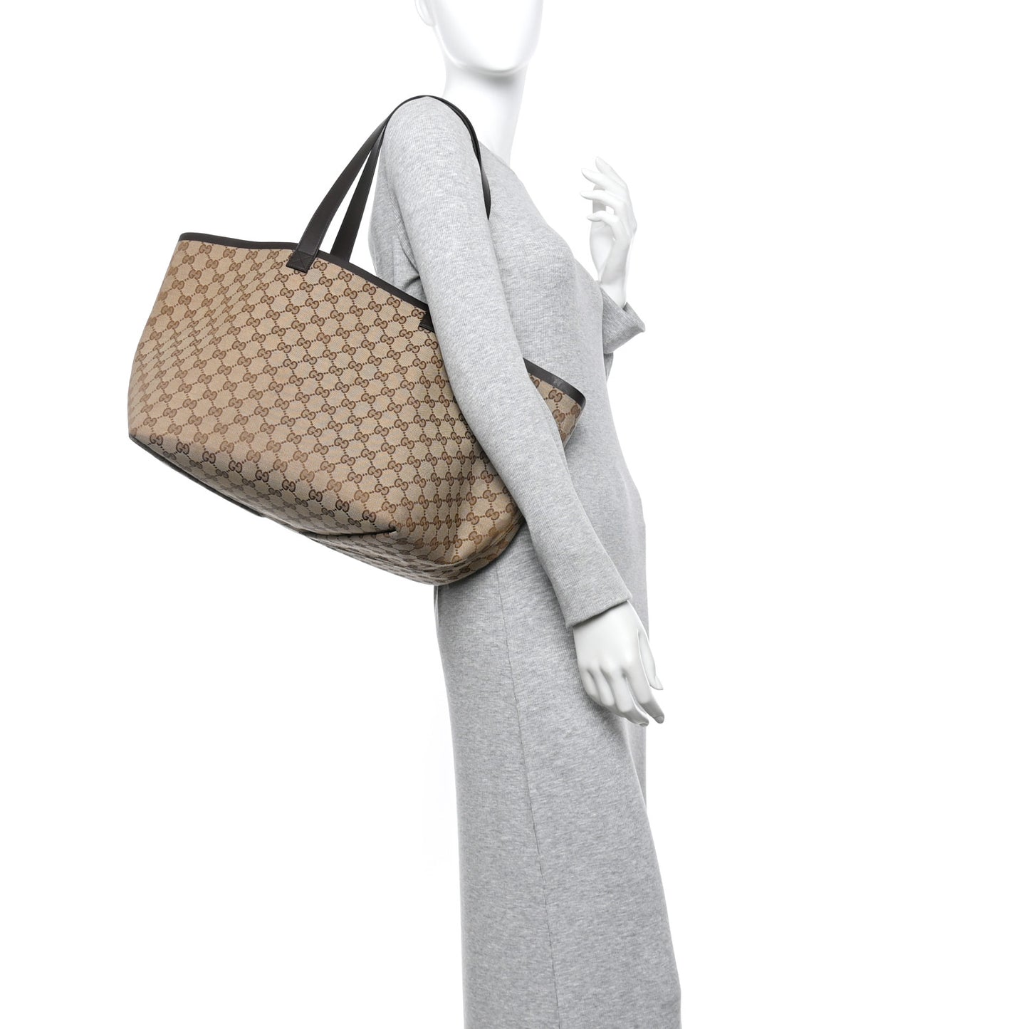 Monogram Medium Totissima Shopping Tote Beige Ebony
