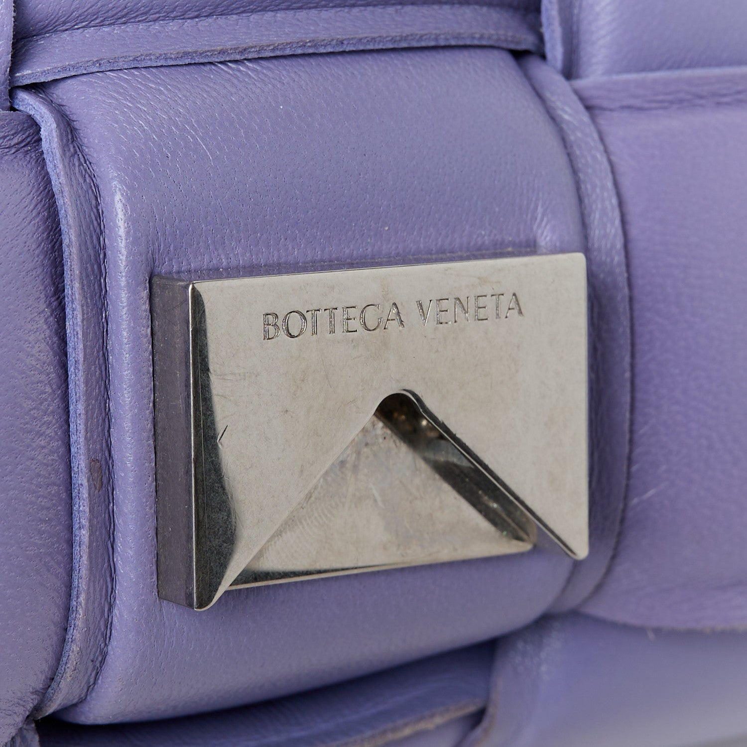 Bottega Veneta Lambskin Maxi Intreccio Padded Chain Cassette Crossbody Bag Lavender 8 of 11