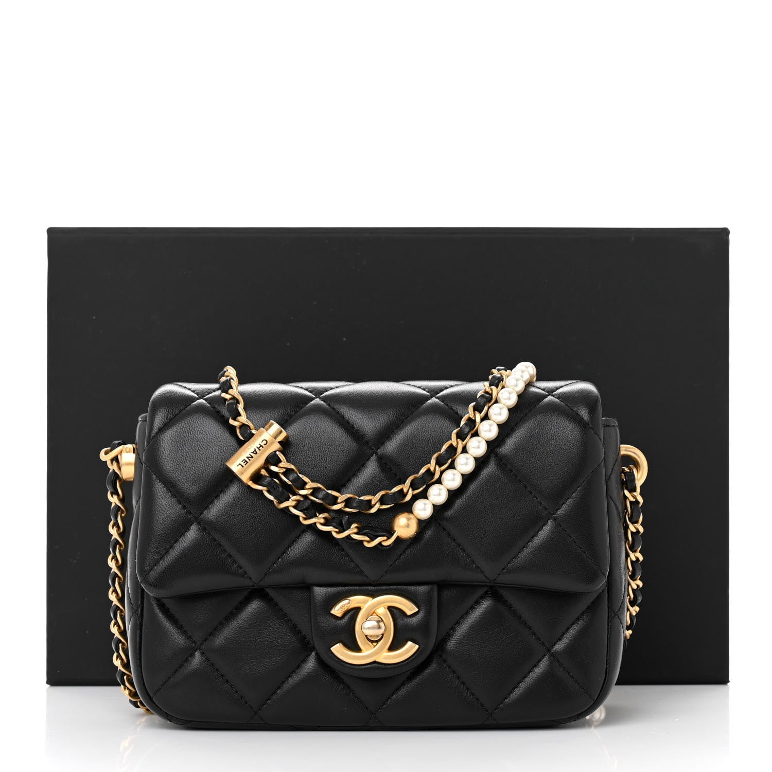 Chanel Lambskin Quilted Mini My Perfect Flap Black 3 of 11