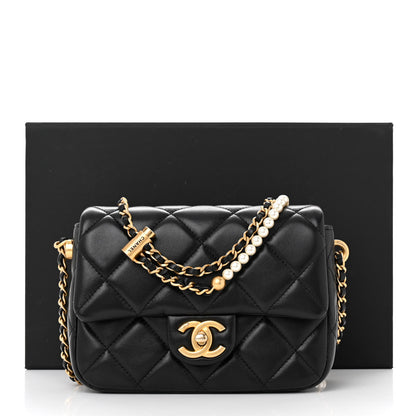 Chanel Lambskin Quilted Mini My Perfect Flap Black 3 of 11