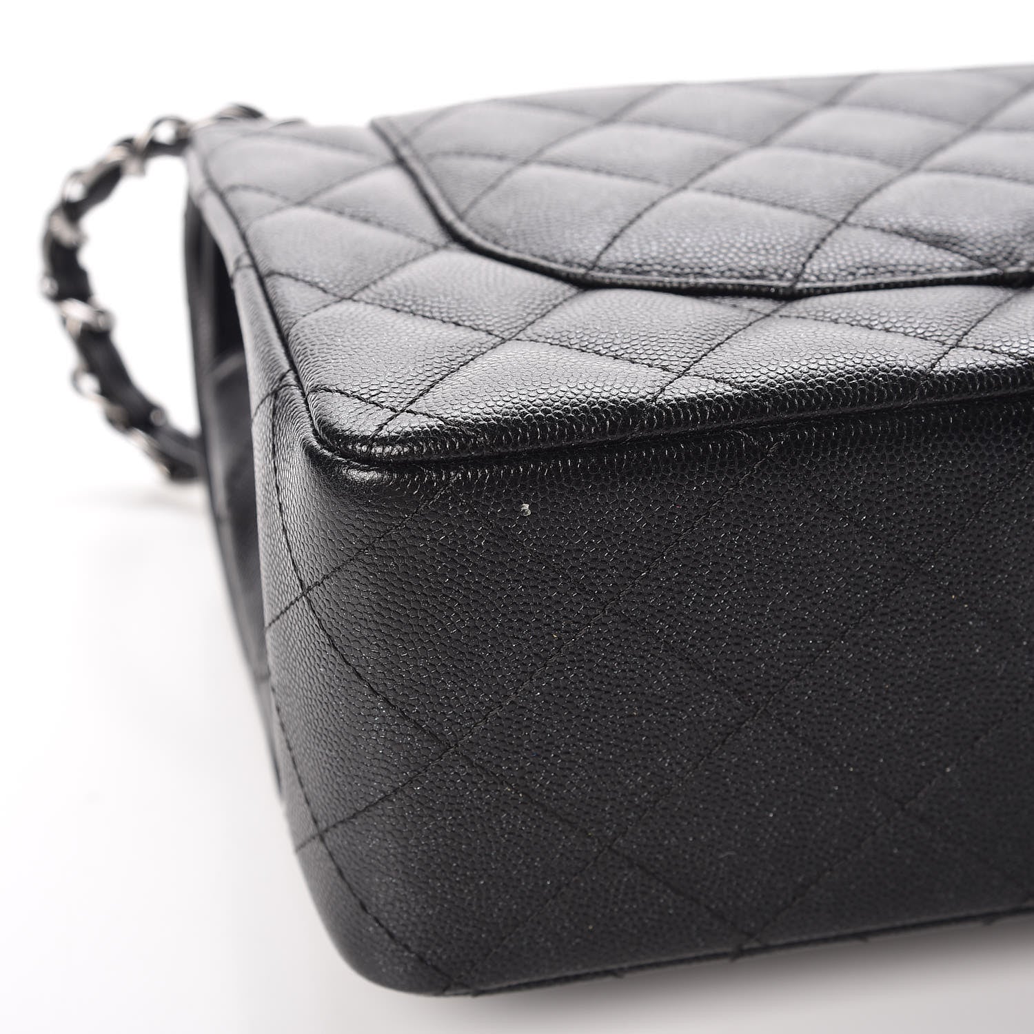 Chanel Iridescent Caviar Quilted Jumbo Double Flap Black 8 of 9