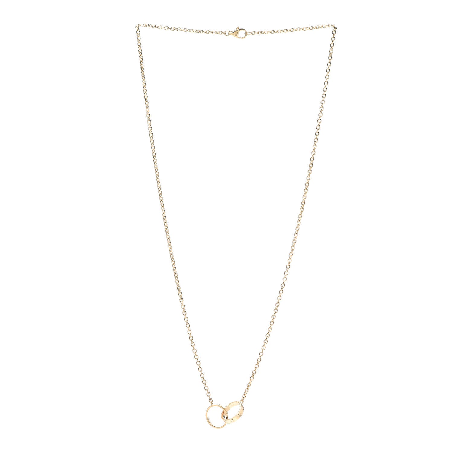 Cartier 18K Yellow Gold Interlocking LOVE Necklace 3 of 6