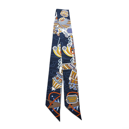 Hermes Silk Odyssey Twilly Marine Gold Ciel 2 of 4