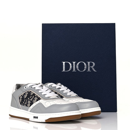 Christian Dior Smooth Calfskin Jacquard Oblique Mens B27 Low Top Sneakers 39 Beige Blue 10 of 10