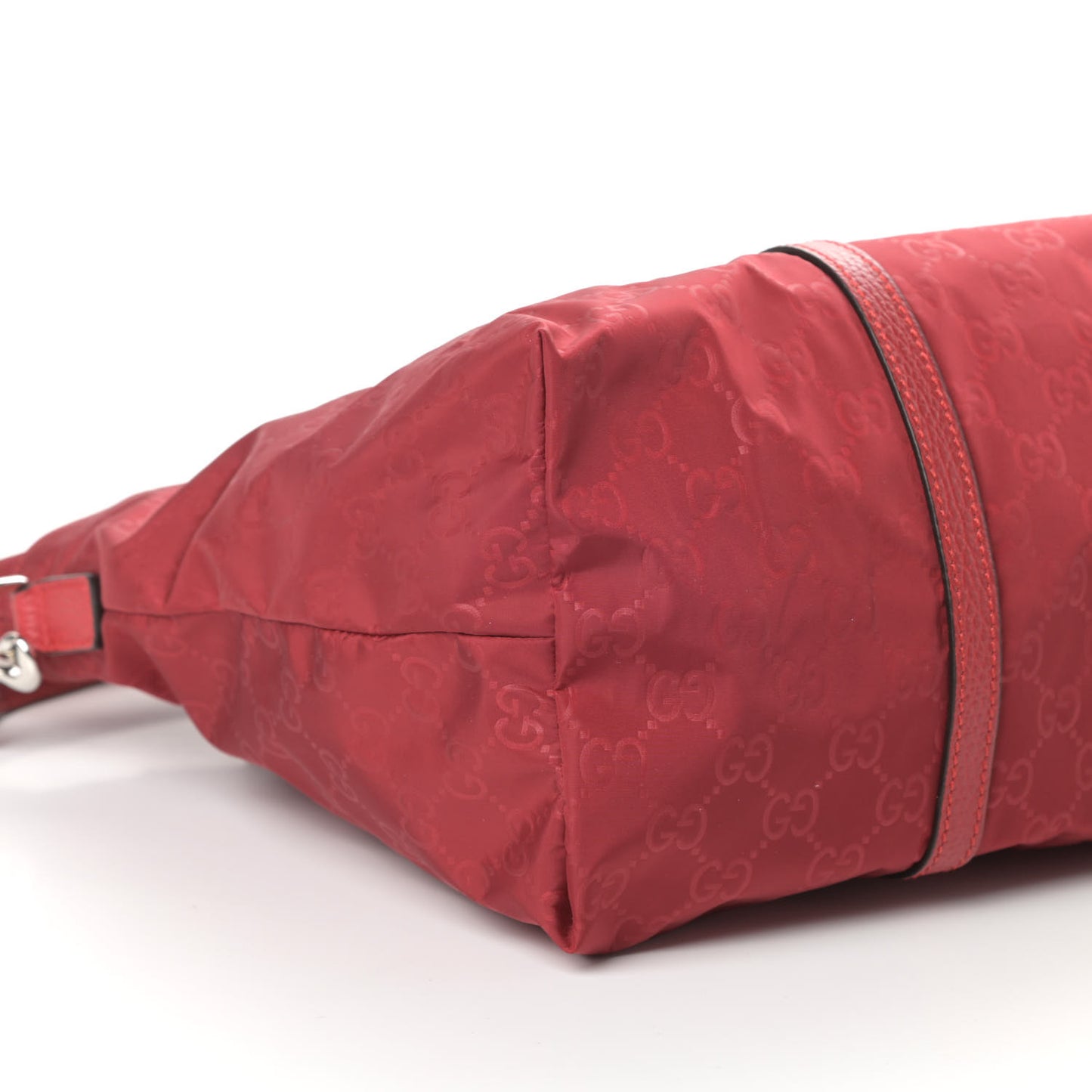 Nylon Monogram Dollar Calfskin Tote Vibrant Red