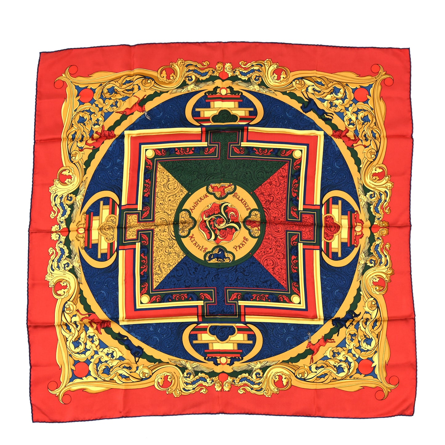 Silk Animaux Solaires Scarf 90