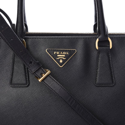 Prada Saffiano Medium Galleria Double Zip Tote Black 8 of 12