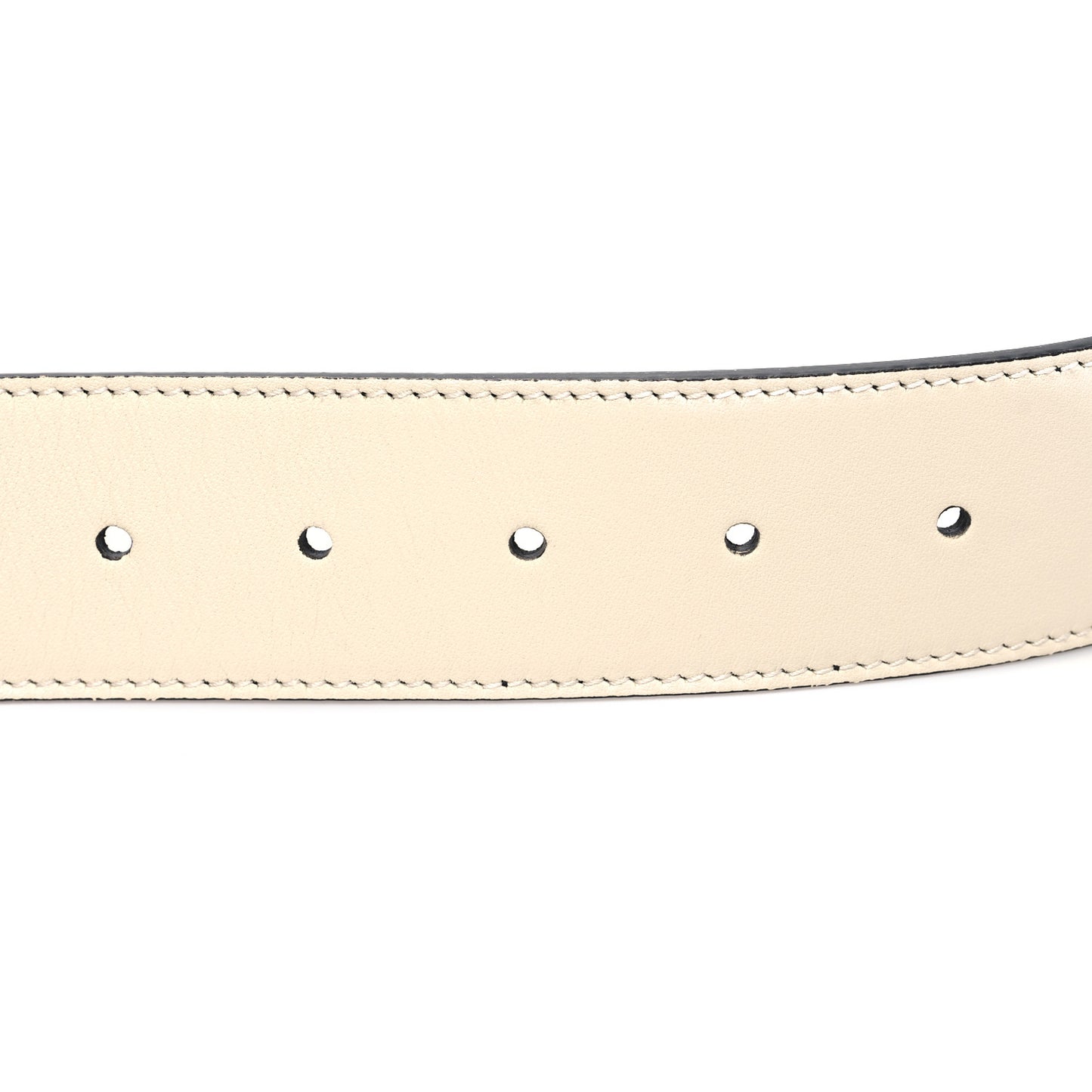 Calfskin Queen Margaret Bee Belt 90 36 White