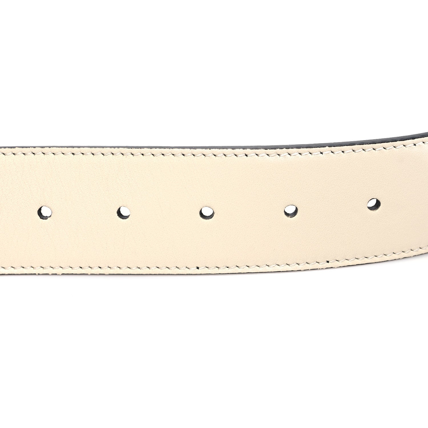 Gucci Calfskin Queen Margaret Bee Belt 90 36 White 4 of 5