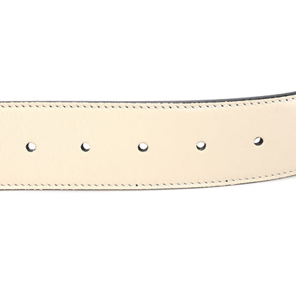 Gucci Calfskin Queen Margaret Bee Belt 90 36 White 4 of 5