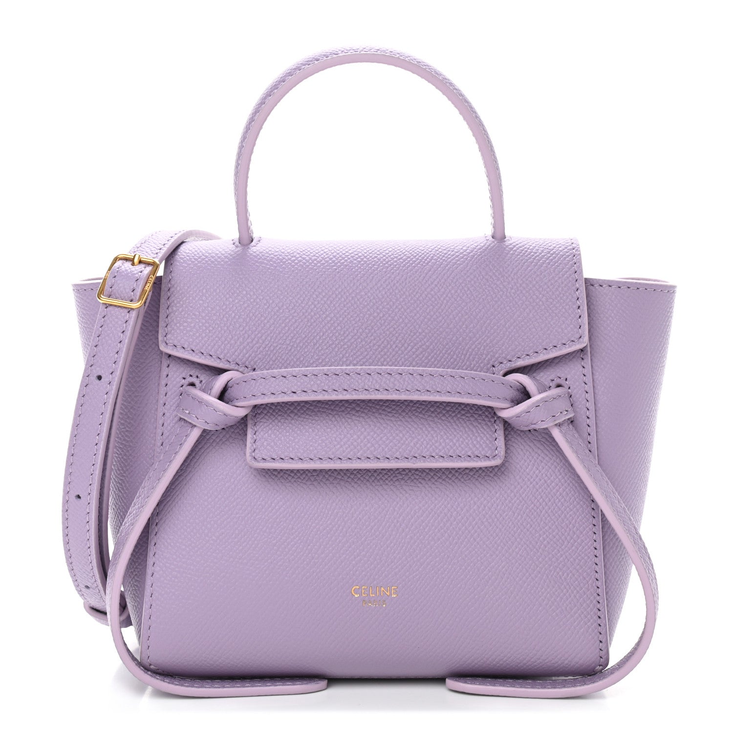 Celine Grained Calfskin Pico Belt Bag Lilac 1 of 9