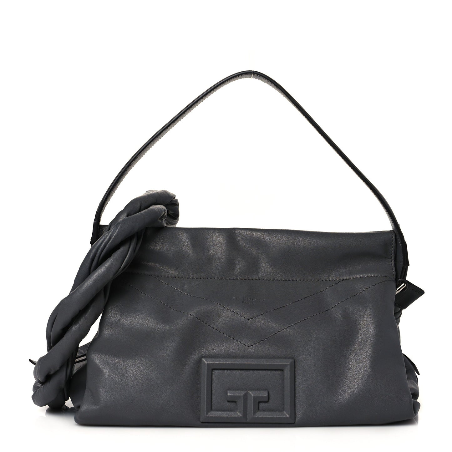 Calfskin Medium ID93 Satchel Storm Grey