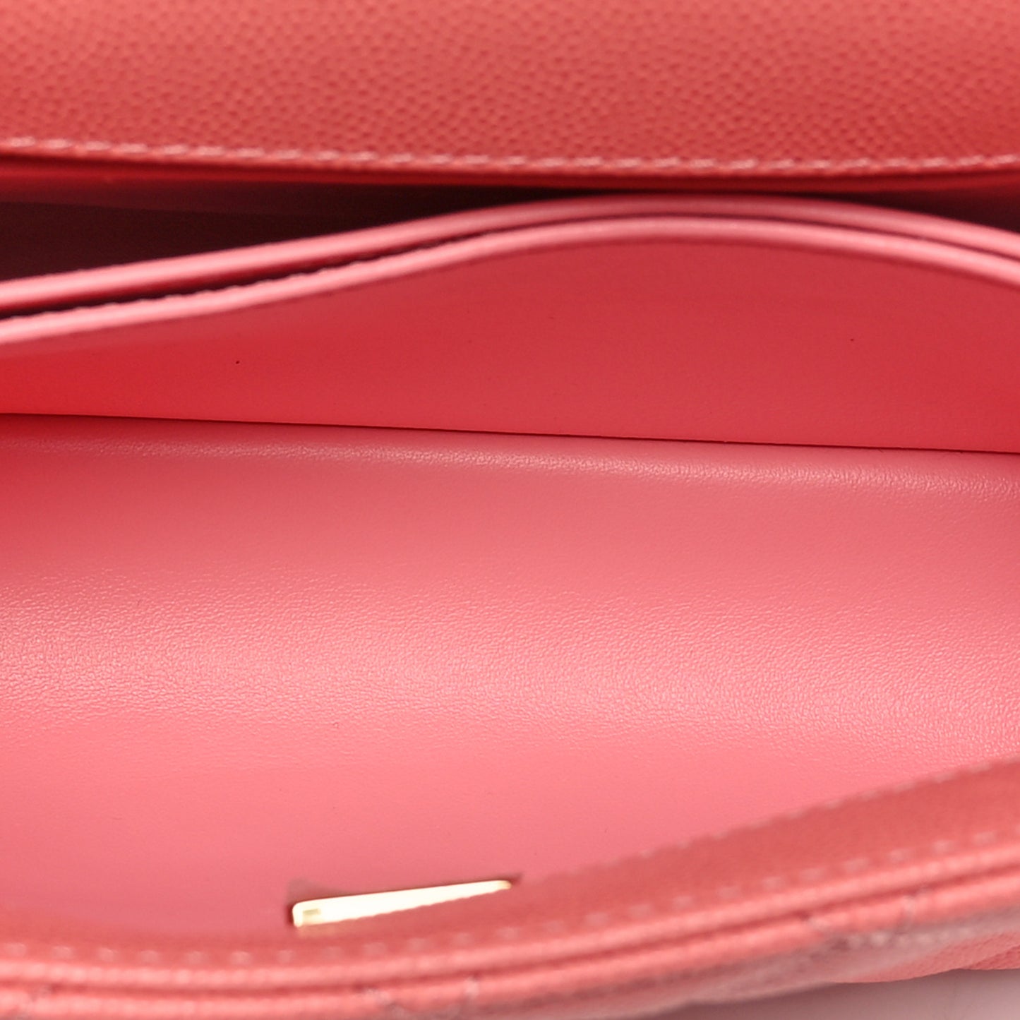 Caviar Quilted Mini Coco Handle Flap Coral