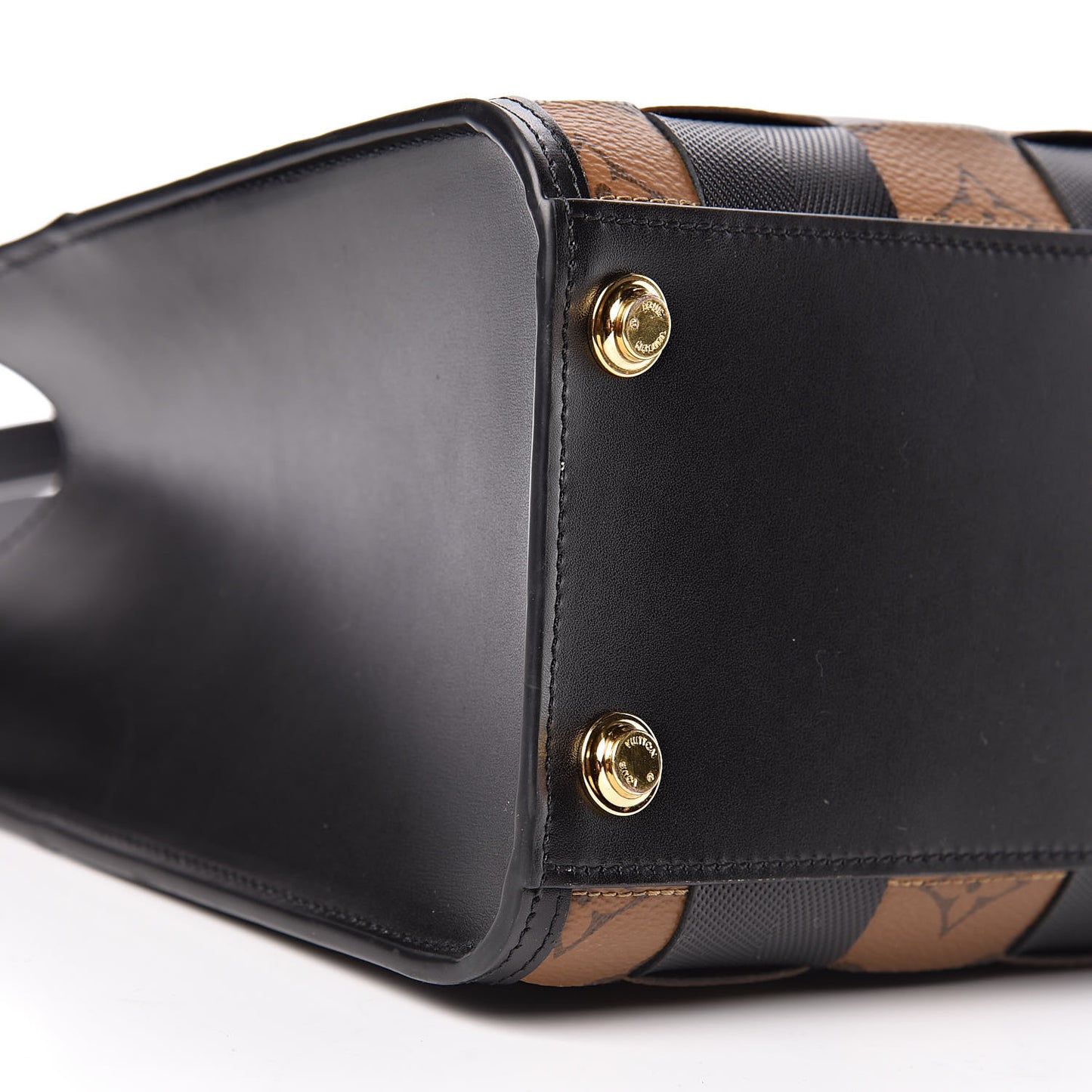 Calfskin Monogram Damier Tressage City Steamer PM Black